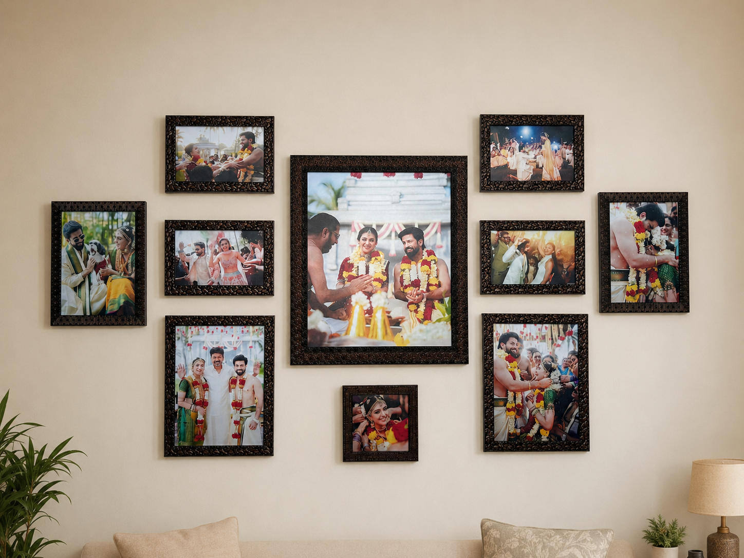 Photo Cloud Wall Collage Combo - 10 Photo frames