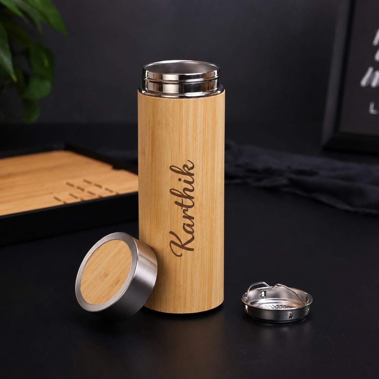 Premium Bamboo Vaccum Flask(450ml) - Bulk Orders Only