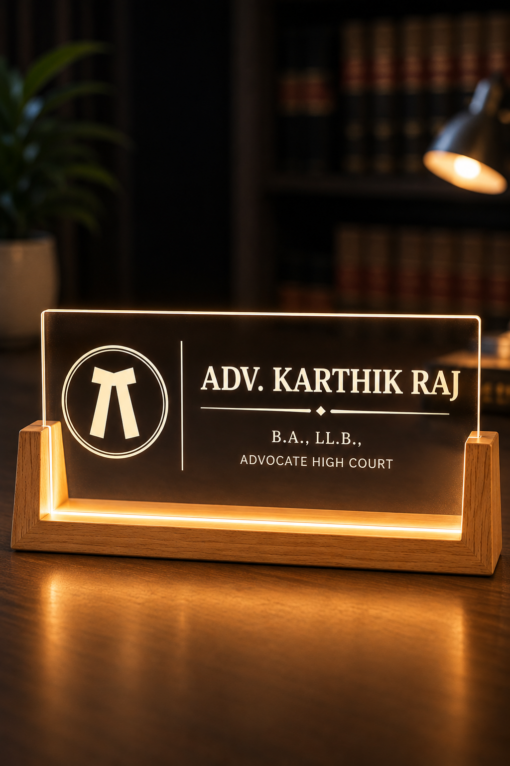 Personalized LED Desk Name Plate